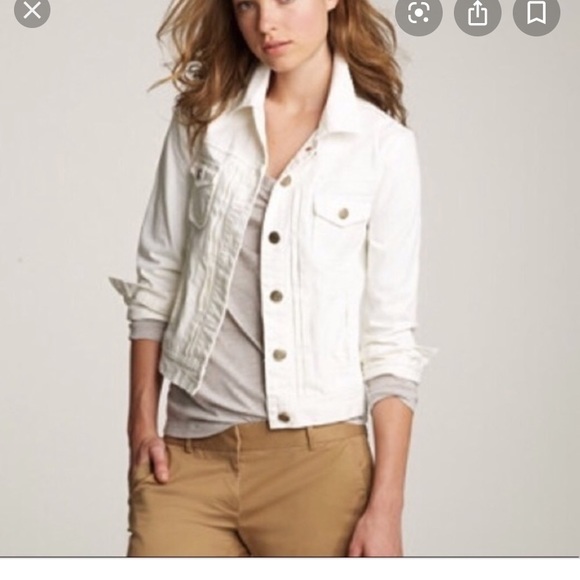 J. Crew Jackets & Blazers - JCrew white jean jacket